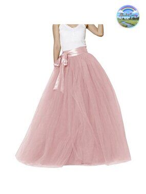 Womens Long Tutu Tulle Skirt 5 Layer Full Prom Party Evening